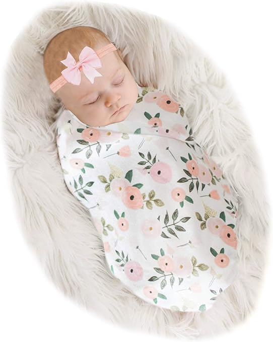 floral receiving blankets