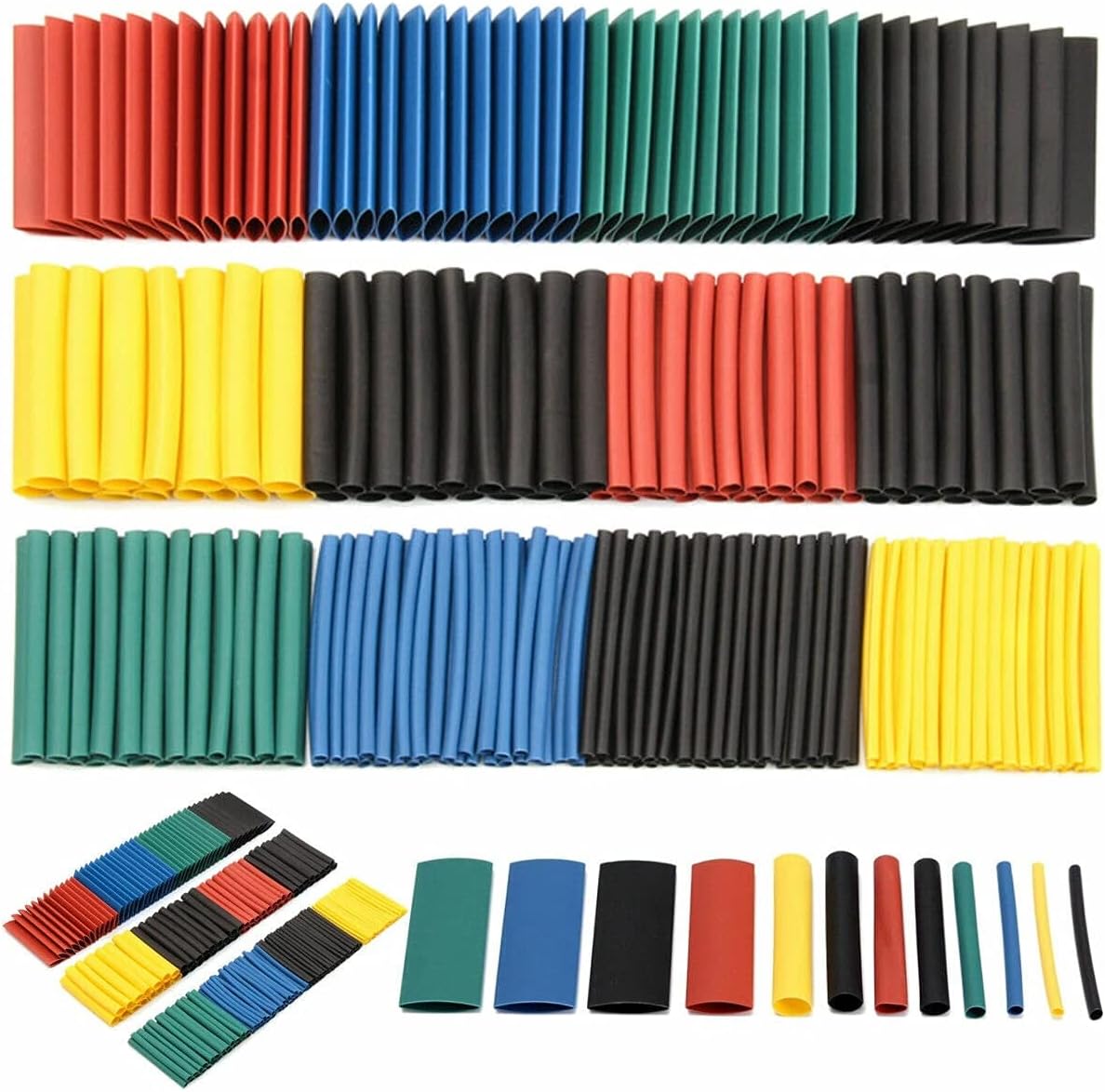 530Pcs Heat Shrinkable Tube, Insulated Shrinkable Tube, Various
