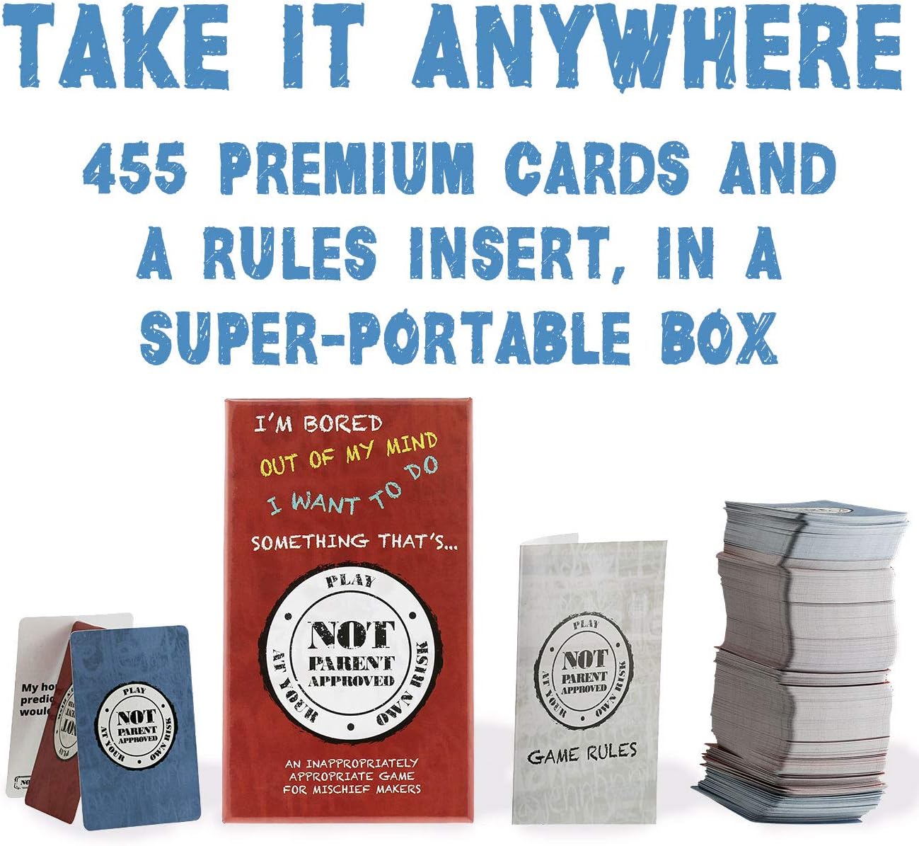 Not Parent Approved: A Fun Card Game for Kids, Tweens, Teens, Families and Mischief Makers - The Original, Hilarious Family Party Game: Toys & Games