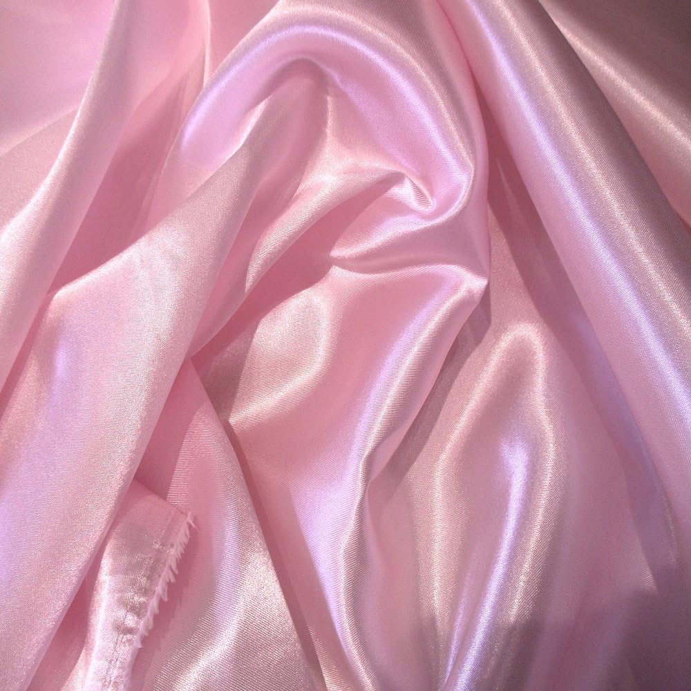 Pale Pastel Baby Pink 8 Charmuse Satin 100% Polyester 58 Inch Wide Order By the Yard JN00008