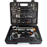 Wisamic Automotive Non-dismantle Fuel Injector Cleaner Kit and Tester with Case for Petrol EFI Throttle Petrol Cars, 600ML Tank, 140PSI