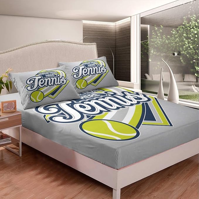 Feelyou 3D Tennis Print Bed Sheet Set for Boys Teens Sports