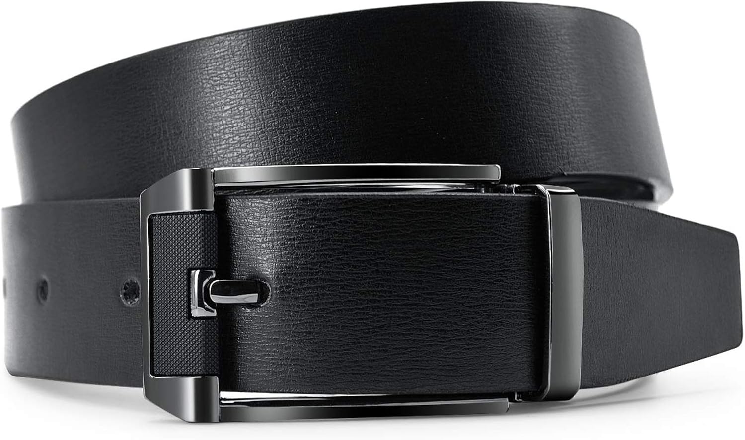 Suit Belts for Men Black Casual Belt Men Can Be Cut Short (Black1) at