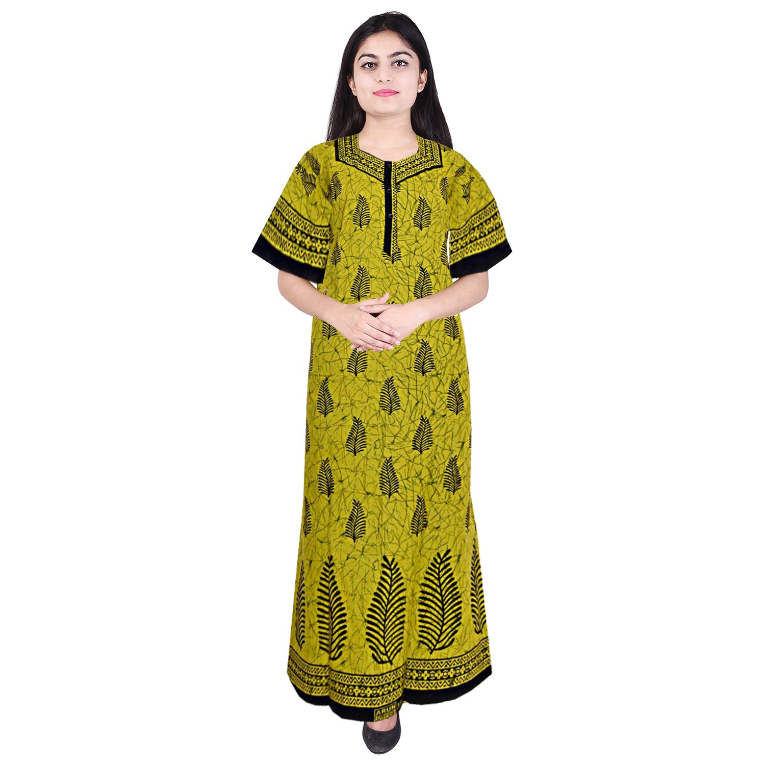 jwf women's cotton nighty (free size)