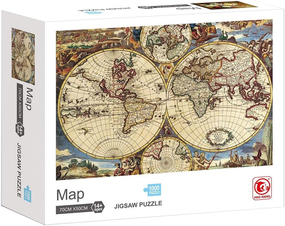 Lsooyys 1000 Pieces Jigsaw Puzzles For Adults, Educational Jigsaw Puzzles Toys,Brain Challenge Puzzle, Themes Puzzle Sets for Family Children Kids(Map 319)