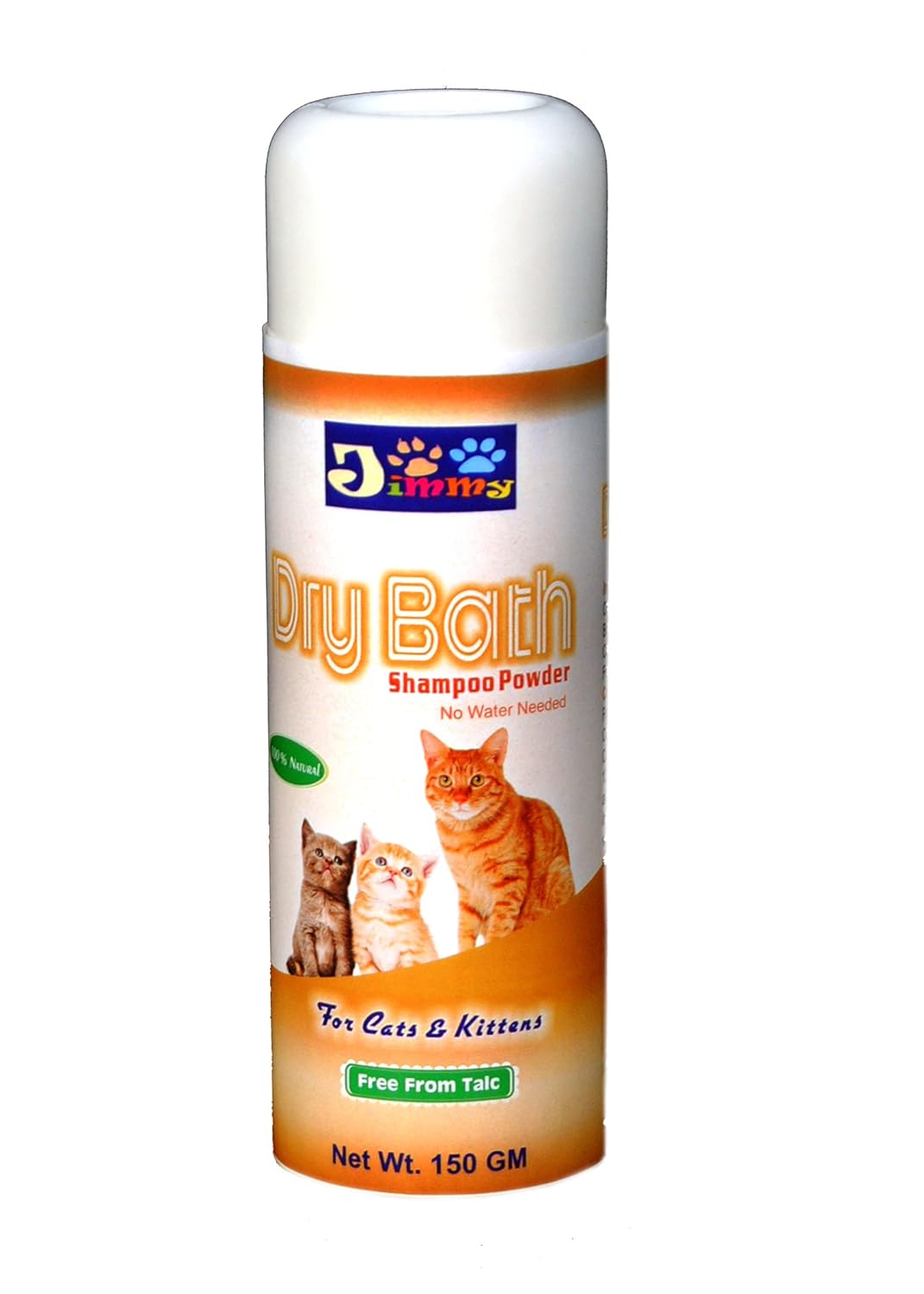 Buy JiMMy Dry Bath Shampoo Powder for Cats and Kittens (150gm Pack