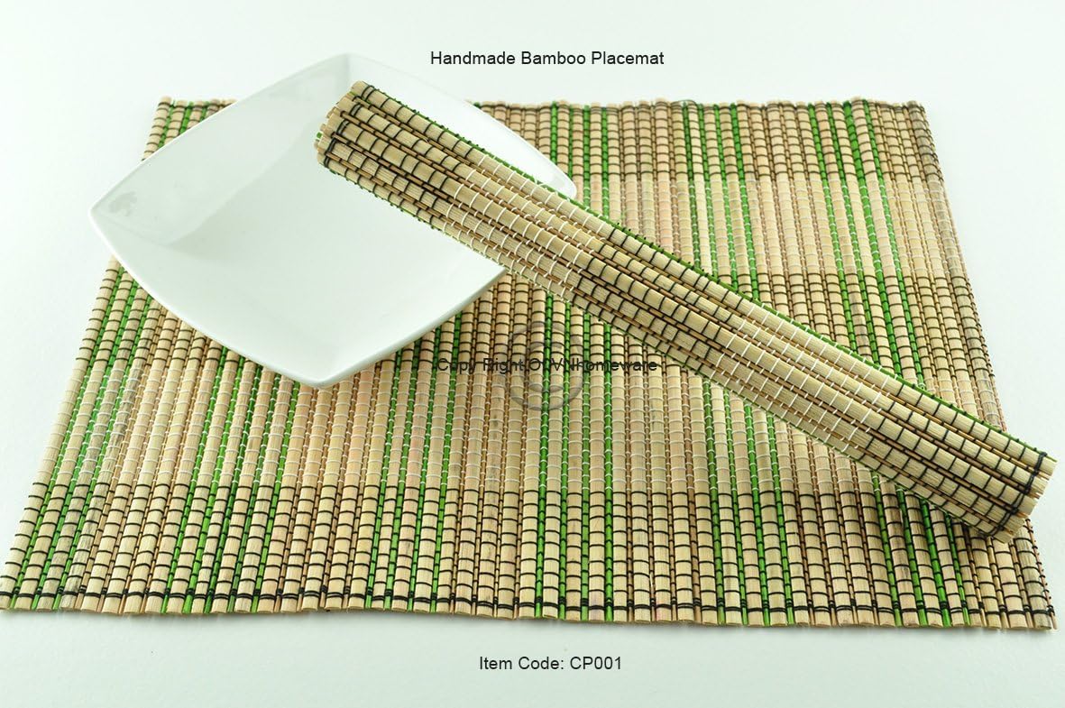 vietnamhomeware 4 Handmade Chunky Bamboo Placemats, Table Mats, Pack Of