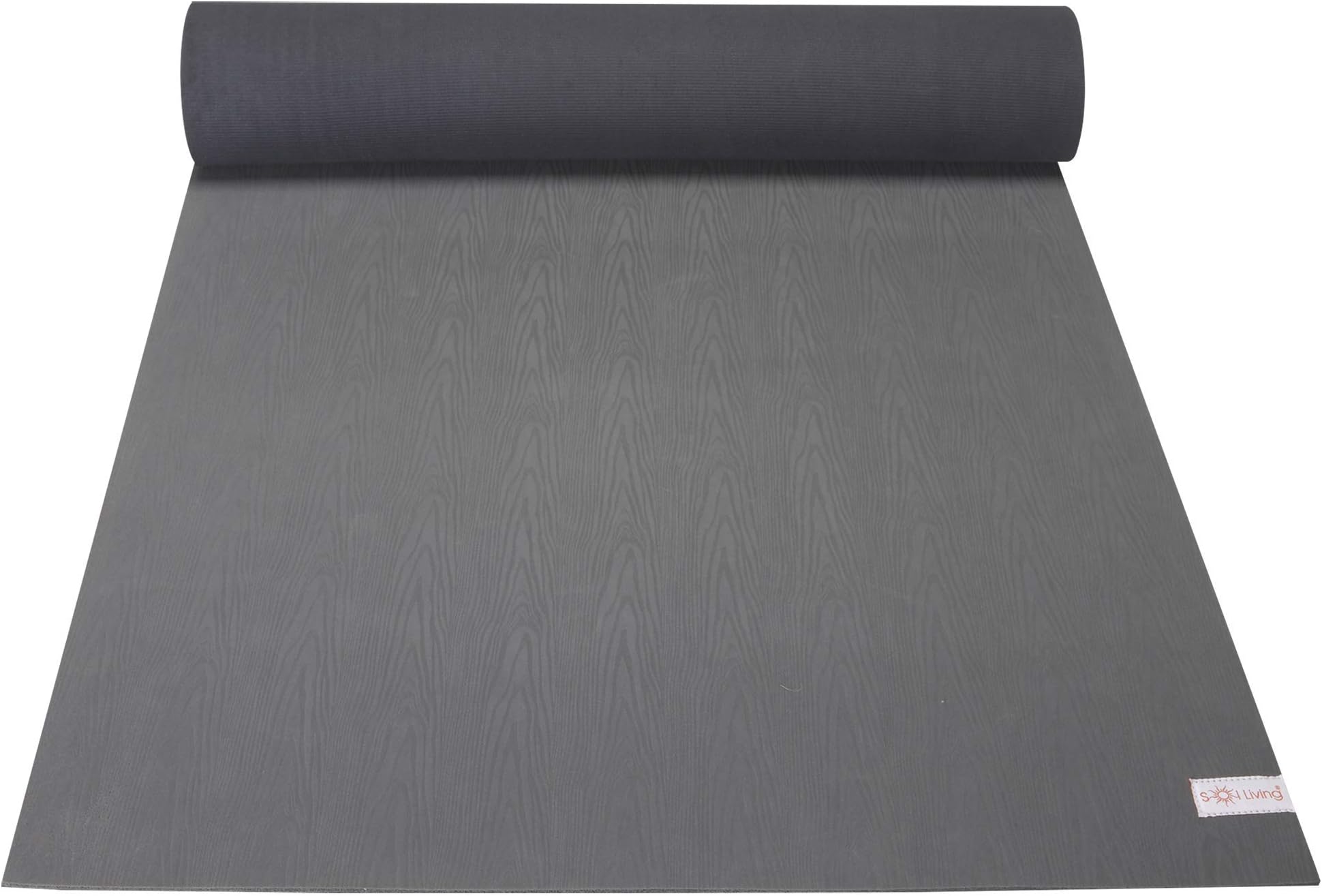 Sol Living Travel Yoga Mat - Natural Tree Rubber for Extra Grip - Non-Slip, Foldable, Eco-Friendly - Perfect for On-The-Go Yoga, Pilates, Fitness, Meditation - 24" x 72", Natural Rubber Grey