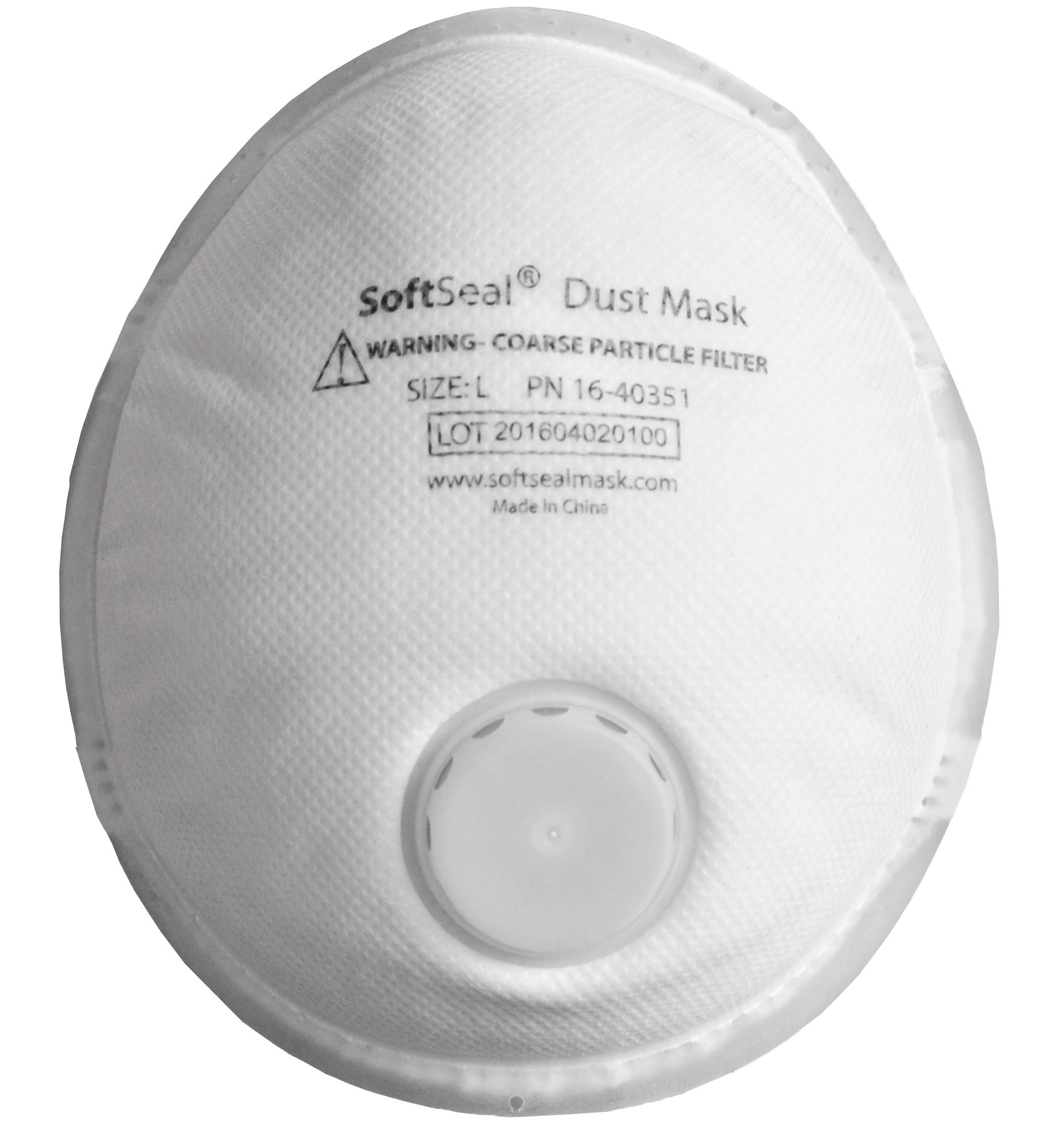 Filtered Respirator Mask by Softseal | Fine Particle Filtration | 360° Silicone Mold For A Perfect Fit and Seal | Protects Against Paint, Dust, Pollen, Smoke and More! (120 Masks - Small)