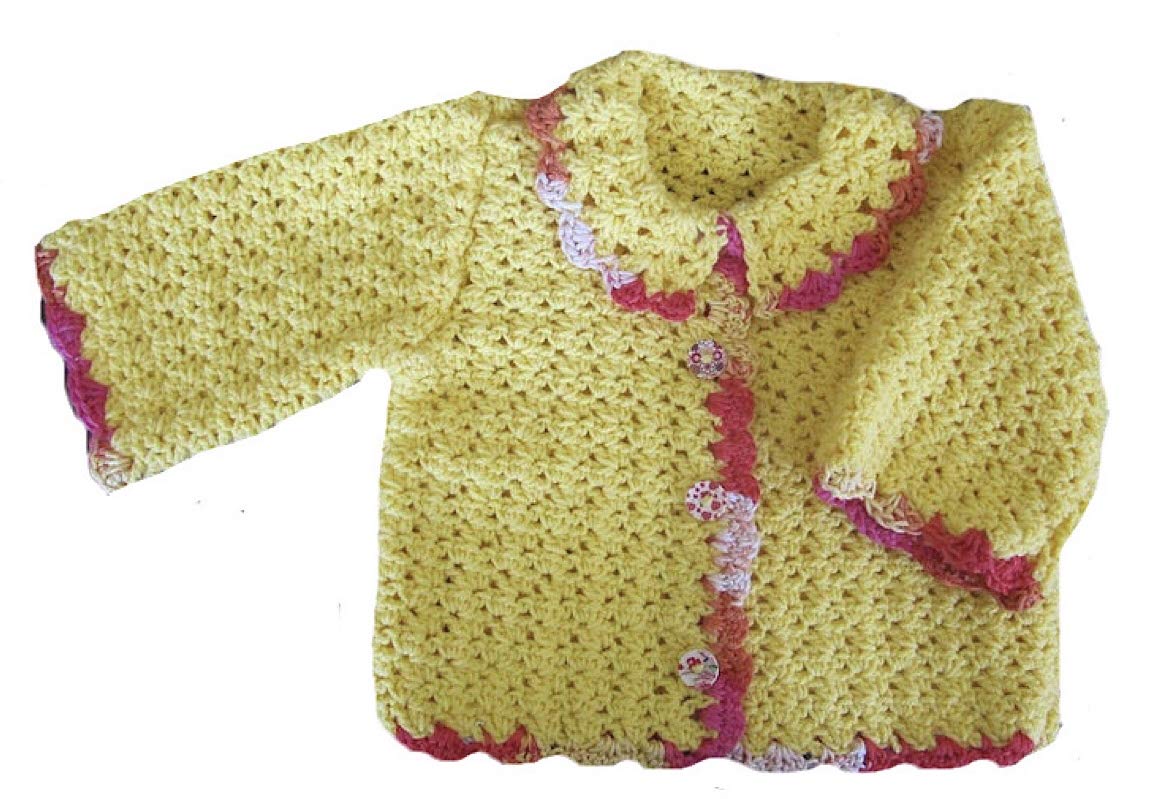 crochet baby girl jacket