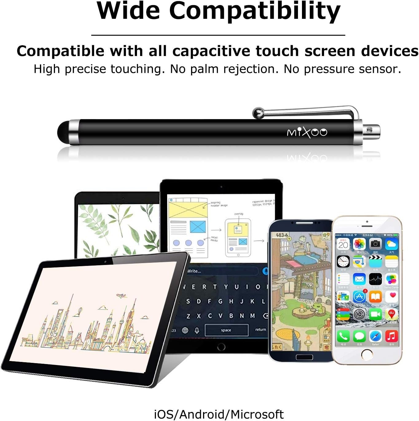 Mixoo 10 Pack Universal Capacitive Touch Screen Pens for Tablets Compatible with iPad, iPhone, Samsung Galaxy, Kindle and Other Devices - Image 5