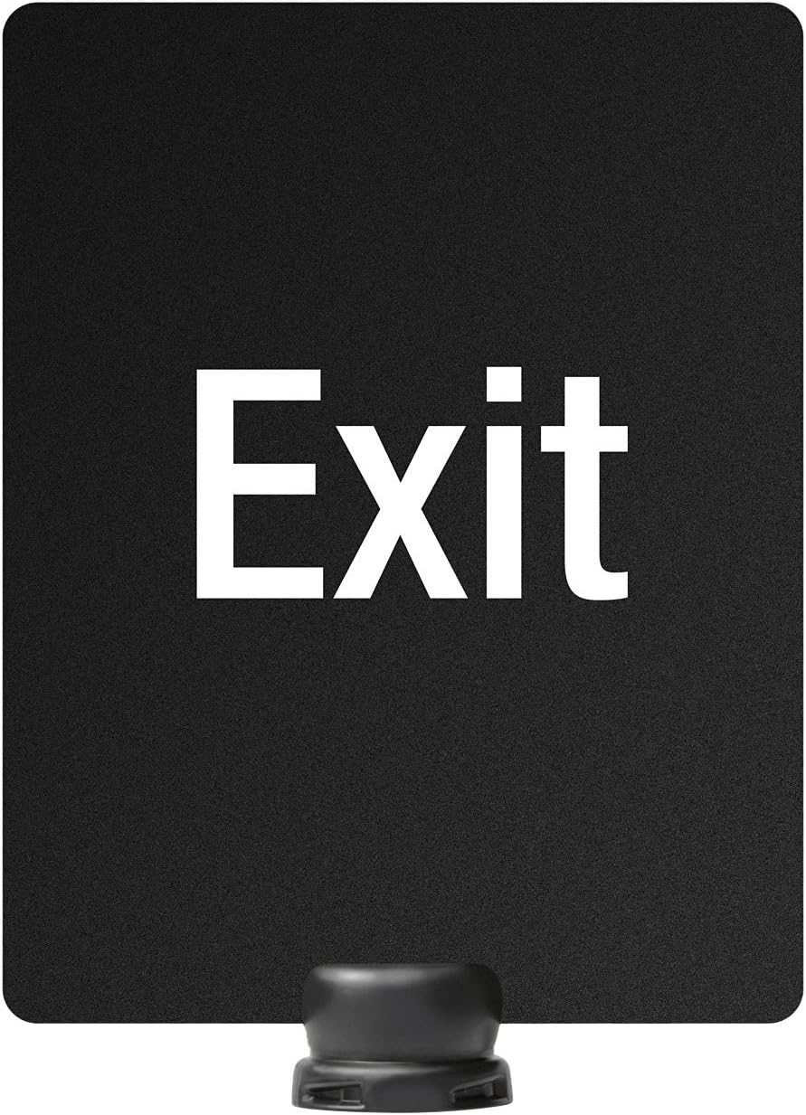 Lavi Industries "Exit" Sign for Tempest Outdoor Stanchion, 11" x 14", Black Sintra