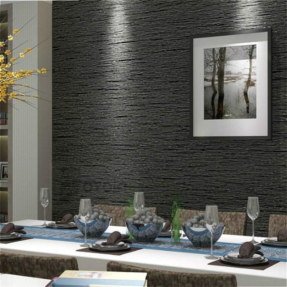 QBTE Grass cloth light effect texture wallpaper roll living room bedroom home decoration dark gray simple modern wallpaper, 400 * 280cm