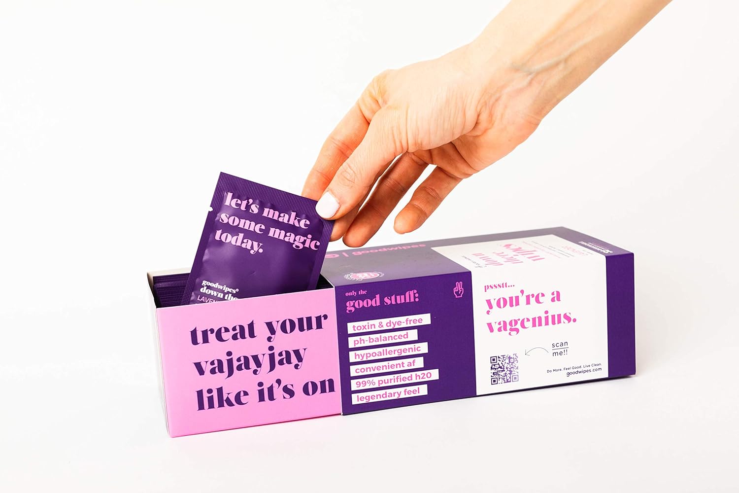 Goodwipes Wet Wipes, Lavender Scent, Flushable, PH Balanced and Hypoallergenic (32 Individual Count): Health & Personal Care