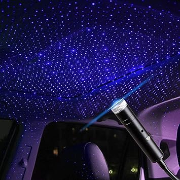 2019 romantico proyector de luz de techo con forma de estrella flexible y romantico galaxia usb lampara de noche para todos los coches decoracion
