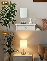HSLighting Bedside Lamp 3-Way Dimmable Touch Table Lamp with 3D Pleated Shade view 7