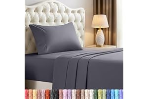 Utopia Bedding Twin Sheet Set – 3 Piece Bed Sheets for Twin Size Bed, Soft and Breathable Microfiber, Includes 1 Fitted Sheet, 1 Flat Sheet and 1 Pillowcase – Oeko Tex (Grey)