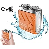 R-12 Luggage Electric Shaver, Beard Shaver Mini and Portable Suitcase Design, Electric Mini Razor Portable Electrics Shavers, USB Rechargeable One-Button Long Lasting for Home Travel (Orange)