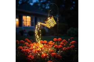 X-PREK Solar Garden Lights Outdoor Decoration, Metal Solar Watering Can Lights Outdoor Waterproof, Small Patio Light Yard Lawn Pathway Decor, Gardening Gifts for Women Mom Grandma