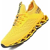 Chopben Men's Running Shoes Blade Non Slip Fashion Sneakers Breathable Mesh Soft Sole Casual Athletic Walking Shoes