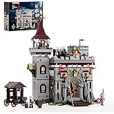 LUMIBRICKS Medieval Castle Armory Lighting Building Bricks Set - Middle Ages City Town Modular Collection Display Kit with Mi