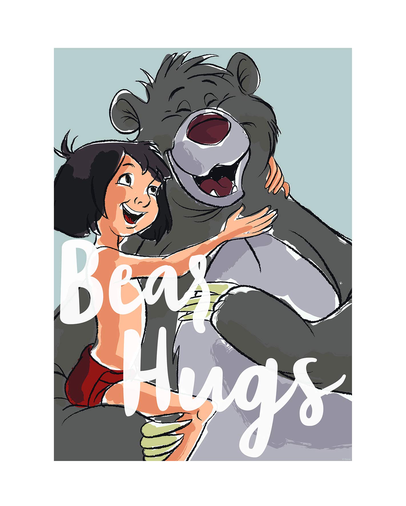 Komar WB013-40 x 50 cm Disney Wall Picture Bear Hug Children's Room Decoration Art Print Size 40 x 50 cm (Width x Height) without Frame — image 1