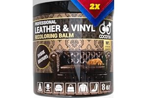 COCONIX Leather & Vinyl Recoloring Balm - Dark Brown | Restore Faded, Worn, and Peeling Leather and Vinyl on Sofas, Chairs, and Car Seats | Vibrant Colors with Simple Application