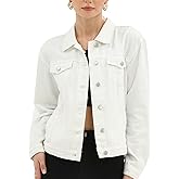 Argstar Denim Jacket for Women Button Up Long Sleeve with Pockets (Available in Inner Pockets)