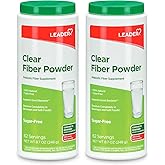 Leader Prebiotic Fiber Supplement Powder for Digestive Health, 100% Natural Daily Fiber Powder, Sugar-Free, Taste-Free, Gluten Free, Non-GMO, Unflavored (Pack of 2)