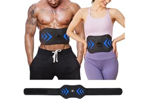 WZREZ ABS Stimulator, EMS Muscle Stimulator, Ab Machine, Fitness Workout Equipment for Women and Men, Portable Muscle Toner for Abdomen, Black blue