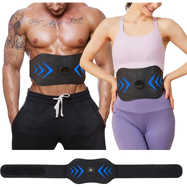 KLT-07 Ab Stimulator Muscle Toner Belt - 10 Modes, 30 Levels For Abs, Arms, Legs
