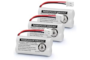GEILIENERGY Replacement Battery BT166342 / BT266342 BT183342/BT283342 BT166342/BT266342 Compatible for Cordless Telephones CS6114 CS6419 CS6719 EL52300 CL80111(Pack of 3)