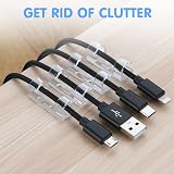 URAQT Transparent Cable Clips 64 Pcs Self-Adhesive Wire Organizer Clamps view 6