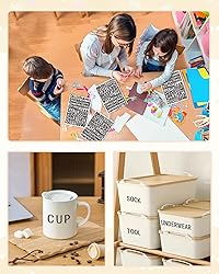 Uniclife 10 Sheets Letter Stickers, 1260 Pcs