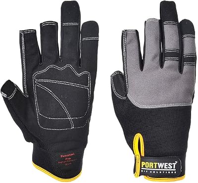 Portwest A740 Powertool Pro High Performance Work Gloves Black X-Large