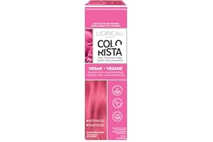 L’Oréal Paris Colorista Semi Permanent Hair Color for Bleached or Blonde Hair, 350 Hot Pink, Color Depositing Hair Mask Formu