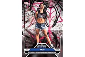 HOFSM.COM HALL OF FAME SPORTS MEMORABILIA 2025 Topps Now WWE AJ Lee #92 Makes Long Awaited WWE Return Wrestling Card