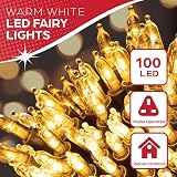 The Christmas Workshop 100 Warm White LED Lights 12.9m Indoor Outdoor view 4