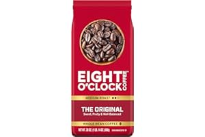 Eight O'Clock Coffee The Original, Medium Roast Whole Bean Coffee, Sweet, Fruity, Well Balanced, 30 Ounce (Pack of 1)