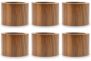 DII Napkin Rings for Weddings, Dinners, Parties, or Everyday use, Set of 6, Wood Band