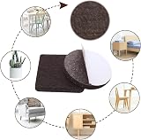 Yelanon Felt Furniture Pads 56Pcs Self Adhesive 1in-2in-2x2in Brown view 2