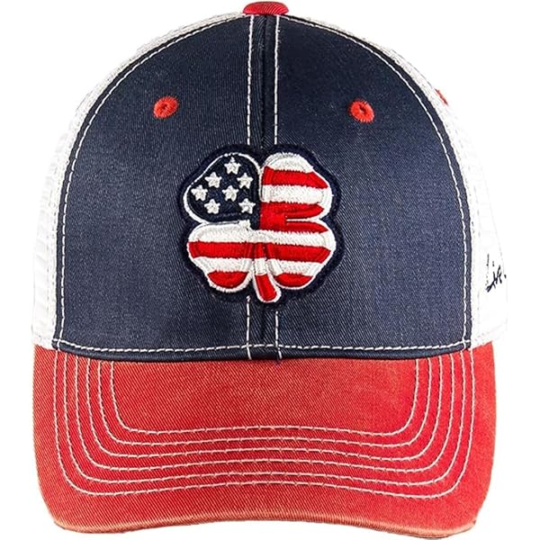 Casquette Live Lucky Flex Waffle - Bleu Trèfle Noir, Taille L/XL