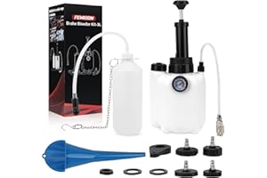Femibon 3L Brake Bleeder Kit, Manual Brake Bleeder Fluid Pump with 4 Master Cylinder Adapters and 1L Brake Bleeder Bottle Suitable, Suitable for Most Vehicles