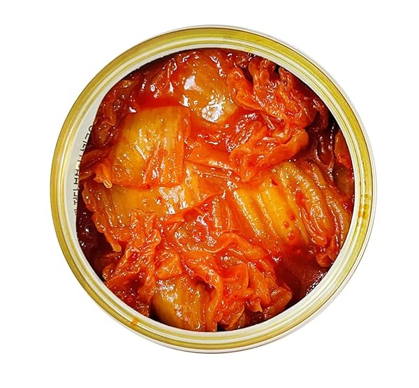 KOREAN CANNED NAPA KIMCHI – NATURALLY FERMENTED, SHELF-STABLE, READY-TO-EAT, NON-GMO INGREDIENTS & NO ARTIFICIAL PRESERVATIVES, PERFECT FOR MEALS, CAMPING & EMERGENCY FOOD (5.64OZ) – STIR-FRIED