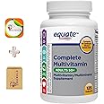 Equate Adult 50+ One Daily Complete Multivitamin/Multimineral Supplement, 125 Tablets, Comprehensive Multivitamin for Adults Over 50 + Createandbundle Sticker