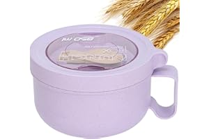 Unbreakable Microwave Soup Mugs with Lids and Handles,Microwave Ramen Bowl with Lid for Soup and Instant Noodles,Oatmeal, Gum