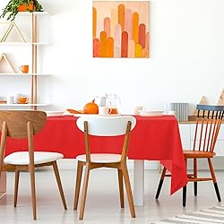 Kopokita 6PCS Red Plastic Tablecloths 54 x 108