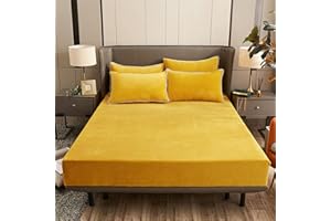 GIBZ Fitted Sheet Flannel, Ultra Soft & Breathable Bottom Sheets with Deep Pocket Wrinkle Free, Cozy Bedding for All-Season, 