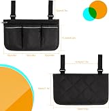 Heveer Wheelchair Side Bag with Pockets Waterproof Armrest Pouch Reflective view 7