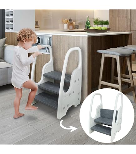 Aazon.co : GarveeLife Toddler 3 Step Stool Kids Standing Tower For...